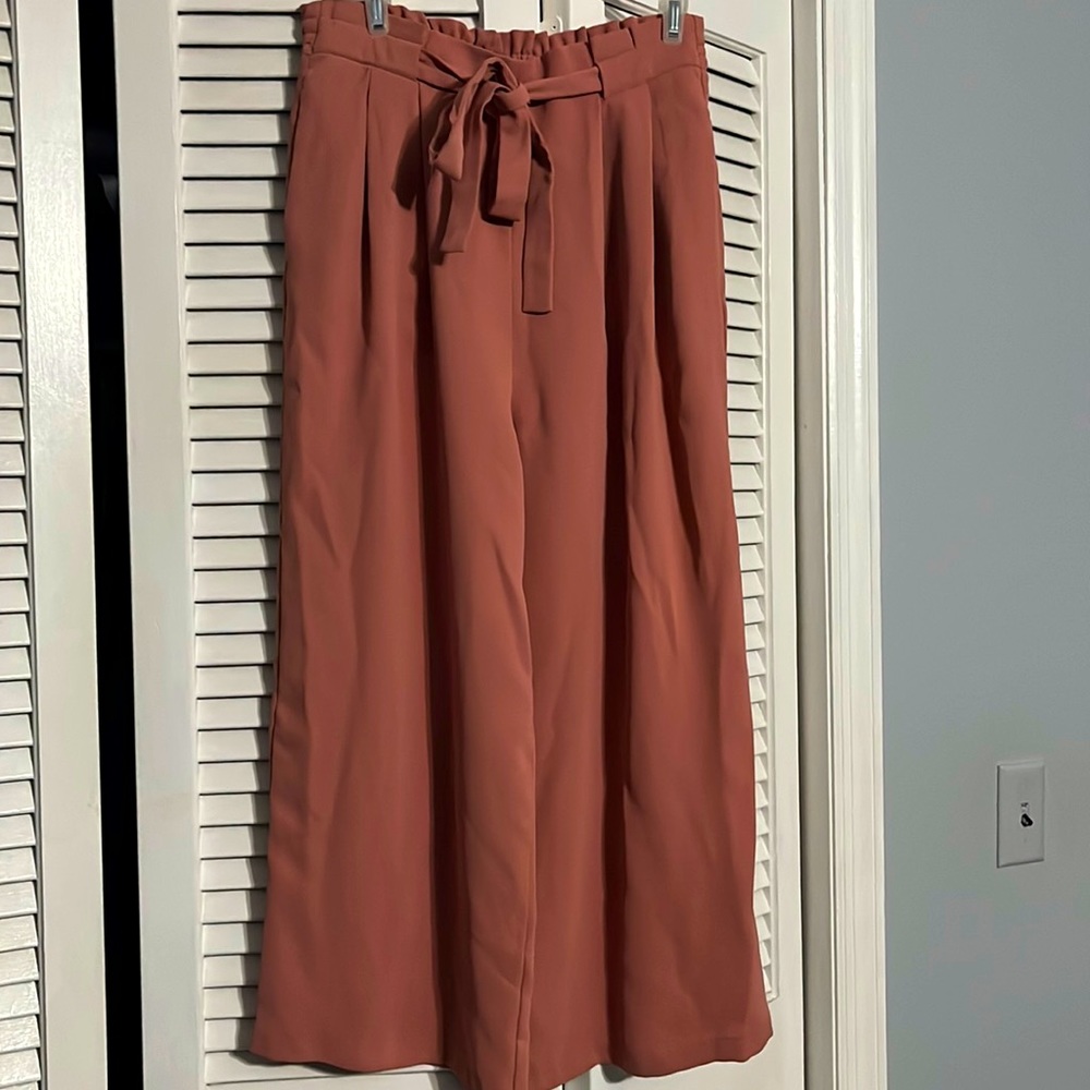Zara Wide Leg Pink Pants